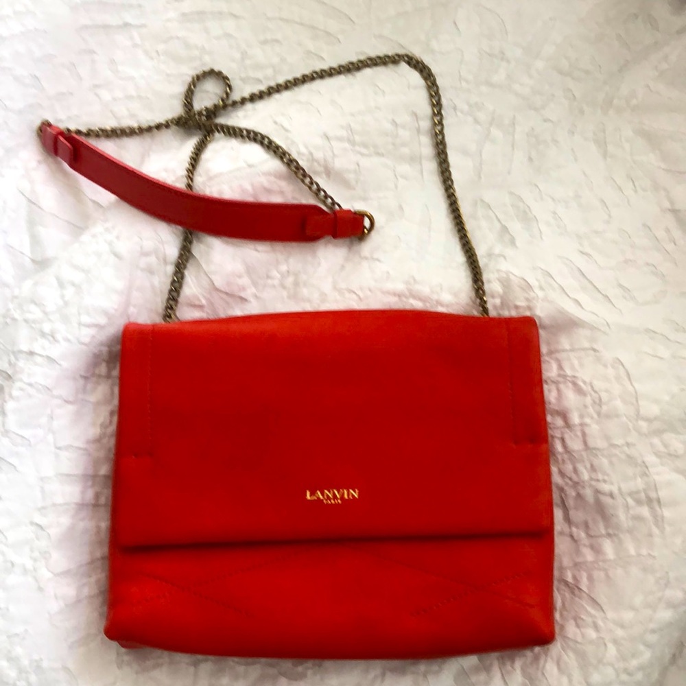 Lanvin orange cross body bag